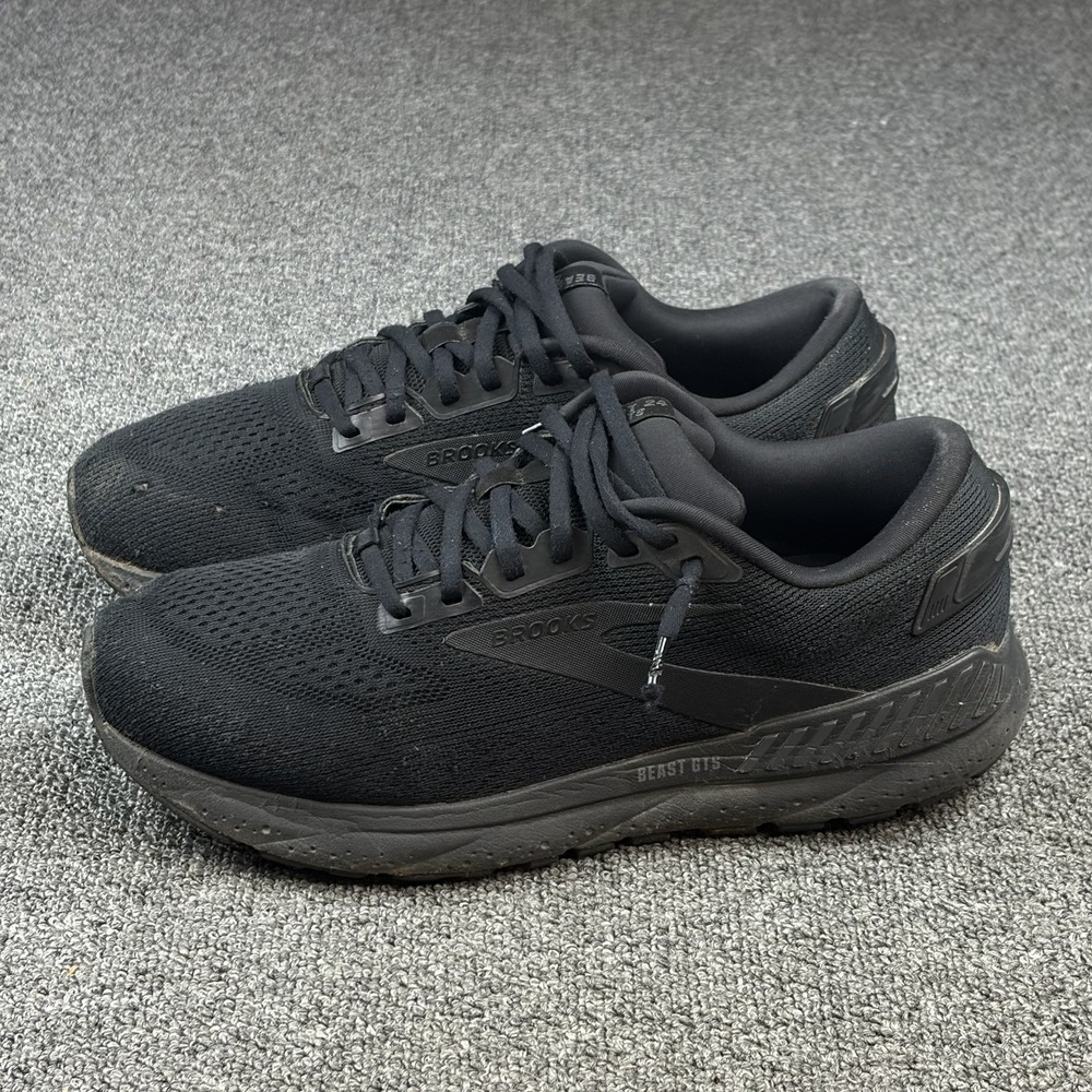 Brooks Beast GTS 24 Black Running Shoes Men's 10.5 2E Wide Support Sneakers
